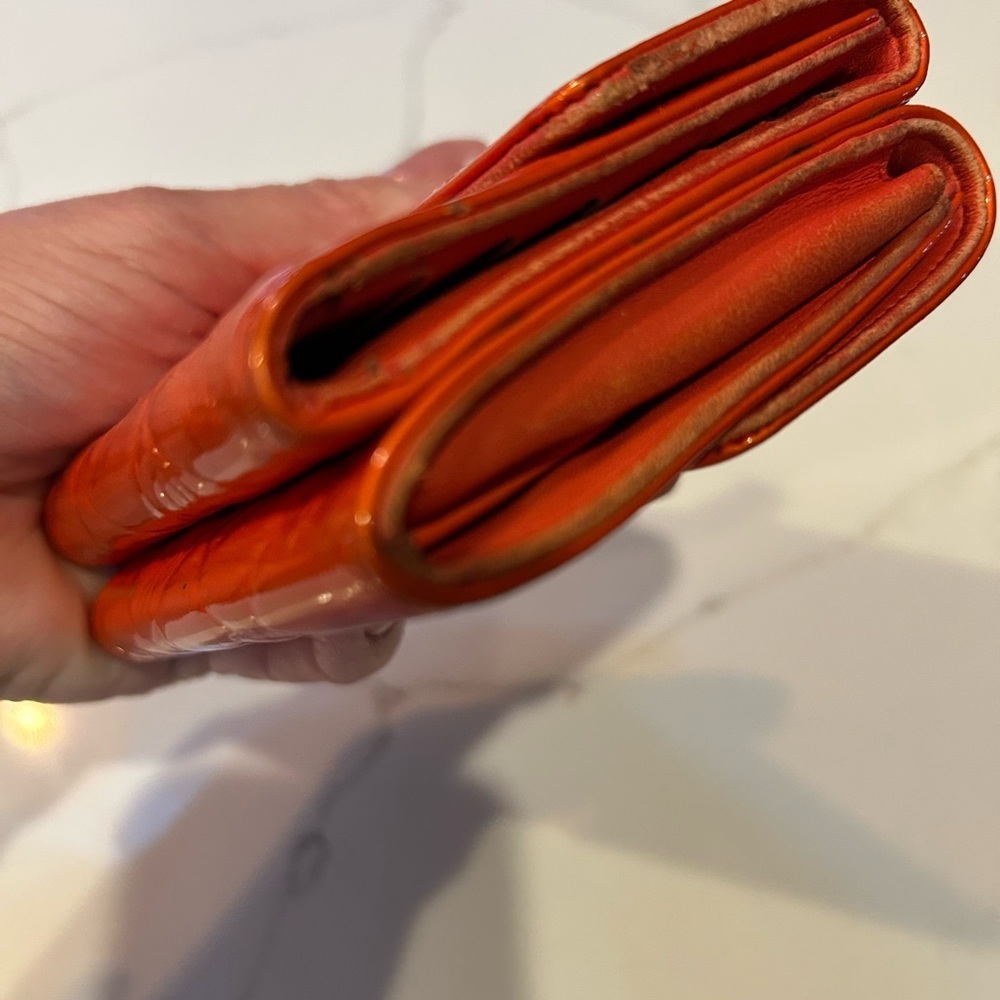 CHANEL Orange Quilted Lucky Charm Wallet - Picture 3 of 13